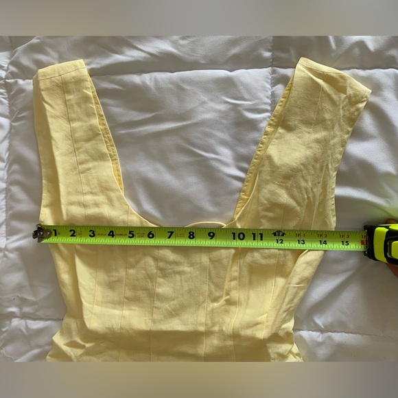 New GUIZIO LEILA MINI DRESS in HONEY BUTTER Size XS - Picture 5 of 6